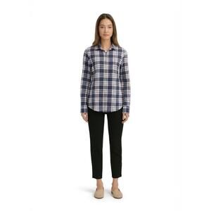 J.CREW Shirt‎ Womens Size S Blue Red White Plaid Button Up Boy Fit Long Sleeve